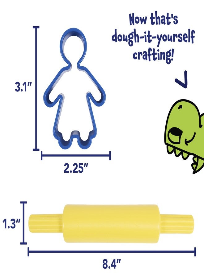 Ready 2 Learn Dough Roller and Cutters | Set of 17 | Dough Tools for Kids Ages 18m+ | Arts and Crafts Supplies for Toddlers | Roll, Cut, Mold and Play - Image 3